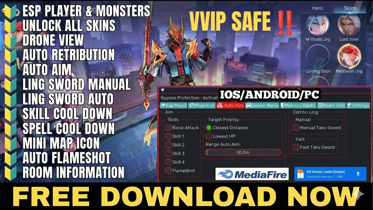 Mobile Legends Hack Android Ios  Mod Apk Mlbb Hack  mobile legends bang bang mod menu MAPHACK FREE