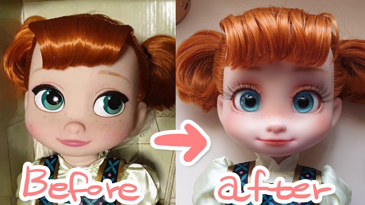 ИНДИВИДУАЛЬНАЯ ПЕРЕКРАСКА КУКЛЫ 2 _Перекраска куклы Анны Disney Baby Doll | СПОСОБ A