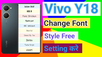 How To Change Font Style Vivo Y18 How To Download Font Style Vivo Y18 font style change  Font Style