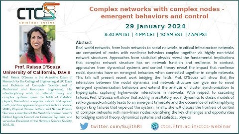 Complex networks with complex nodes -emergent behaviors and control.