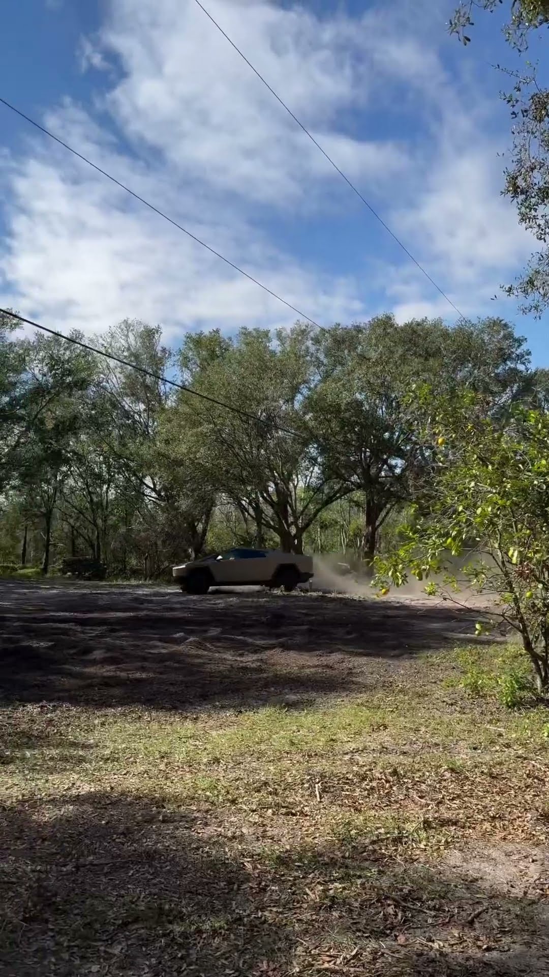 Dad goes off roading in mom’s cybertruck! #shorts