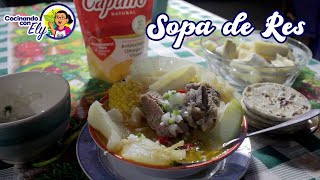 Preparando una Riquisimo SOPON DE RES