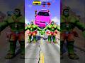 Hulk vs Car Ramp Challenge 💚🚗💥 | BeamNG.drive #shorts
