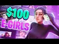 Spending $100 on E-GIRLS! (GAMER GIRL GETS FREAKY)