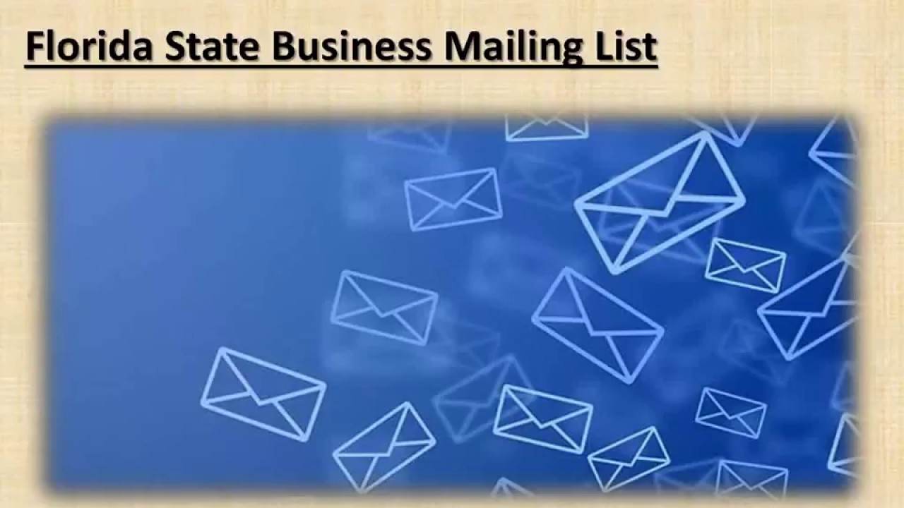 Florida State Business Mailing List YouTube