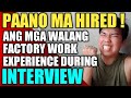 NO WORK EXPERIENCE NAKAPAG TRABAHO SA TAIWAN