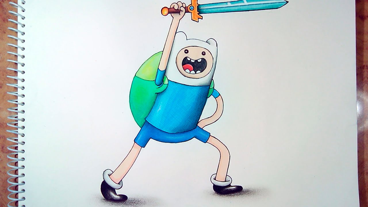 How To Draw FINN the human from Adventure Time (Timelapse Drawing) - ...