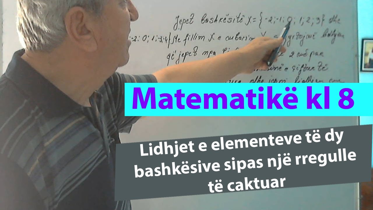 Ushtrime matematike 8 / Lidhjet e elementeve të dy bashkësive sipas një rregulle të caktuar