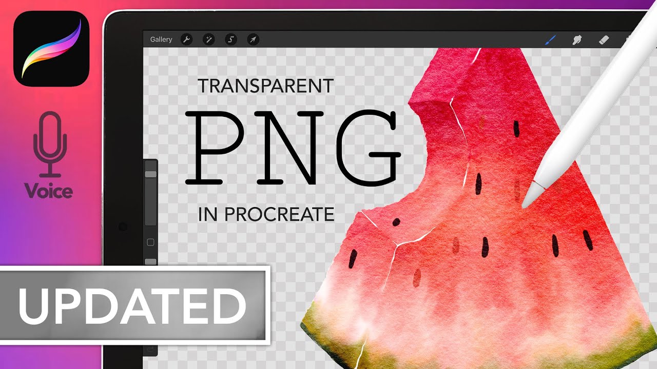 Transparent PNG Tutorial for Procreate // Watercolor for Procreate UPDATED