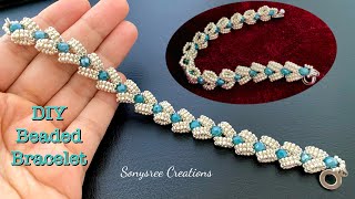 Eureka Bracelet || DIY Beaded Bracelet || Herringbone bracelet