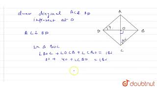 ABCD is a rhombus such that `angle ACB=40^(@). \