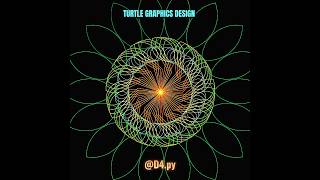 🔥Python Turtle Flower Design  #coding #python