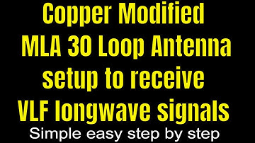 Copper Modified MLA 30 Active Loop Antenna setup to receive VLF longwave signals with SDRPlay RSPdx