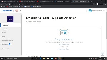 Emotion AI: Facial Key-points Detection ||Week 1 Quiz Answer ||Coursera ||Coursera Project Network