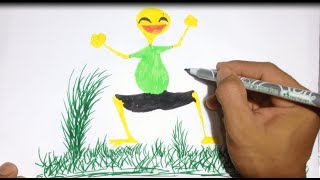 Strange Frog Amazing Drawing Color - Coloring Page For Kids