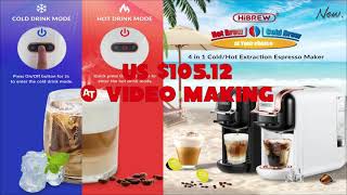 HiBREW Coffee Machine Hot Cold Brew 4in1 Multiple Capsule 19Bar DolceGusto Milk Nexpresso Capsule ES