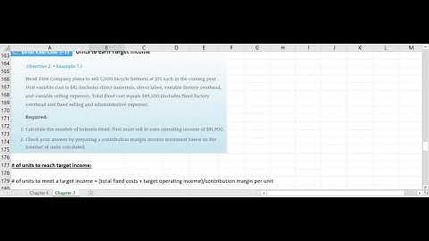 Brief Exercise 7 17 Units to Earn a Target Income