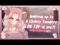  binaural waking up to a clumsy yandere on top of you f4m  audio roleplay 