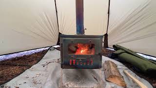 Relaxing Wood Stove On Camping Trip 4K (5 Hours)