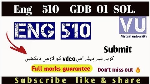 Eng510 GDB 01 | solution 2025|VU| |Eng510 #rslearningzone510GDBbyRSLearningZone