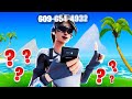 I put my PHONE NUMBER in my NAME and used Famous Youtubers SKINS!