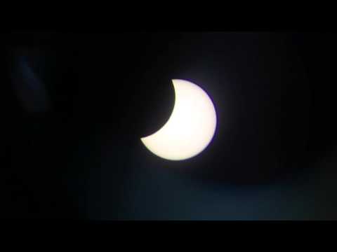 Solar Eclipse 2015! Poland Warsaw Raw Footage - Meade ETX-70 Telescope + iPhone 5s - Time Lapse HQ