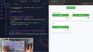 ASMR Programming - Flashcard App  With JavaScript - No Talking screenshot 3