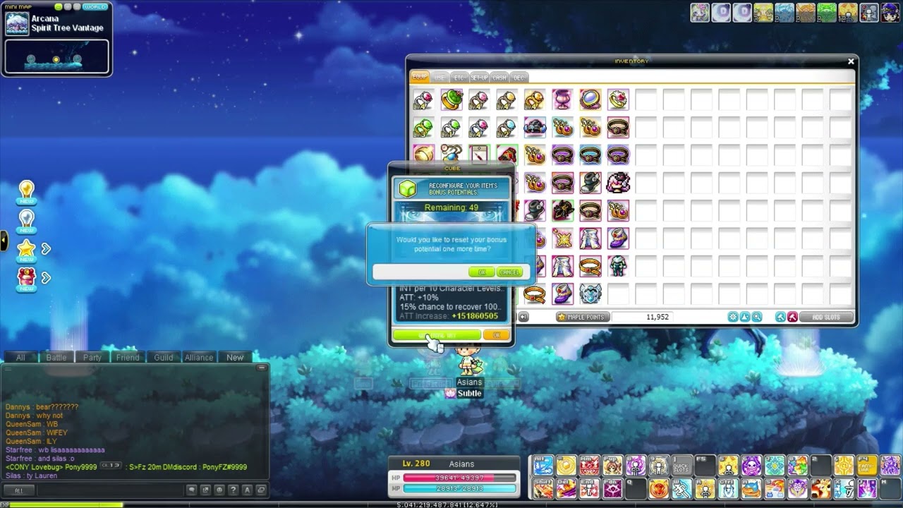 weapon + emblem lucky bpot cubing 9/16/22