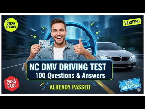 NC DMV Driving Test (2026 UPDATED) 100 Questions & Answers | Already ...