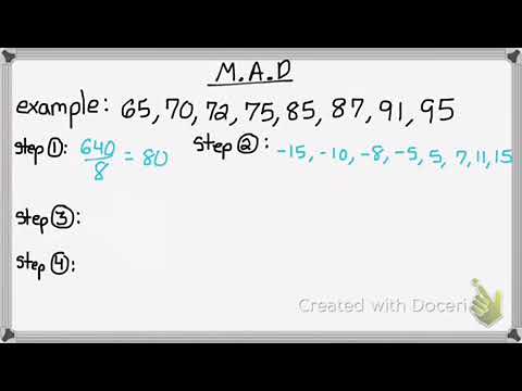 Mean Absolute Deviation M A D