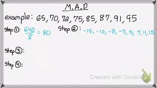 Mean Absolute Deviation M A D