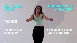 Belly Dance Full Online Lesson - Beginner, Intermediate, Advanced, Technique and Choreography