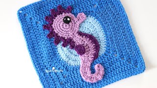 Crochet Seahorse - Under the Sea CAL Square 2
