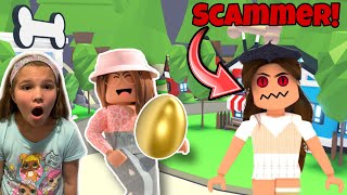 Hatching A golden Egg In Adopt Me! We Got Scammed Again In A Fail Trade