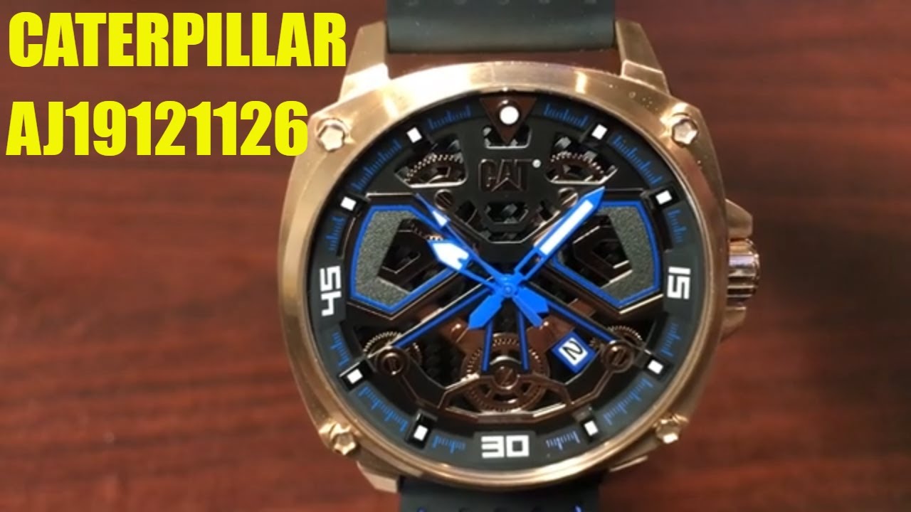 CAT Caterpillar Tokyo Rose Gold Skeleton Dial Watch AJ19121126