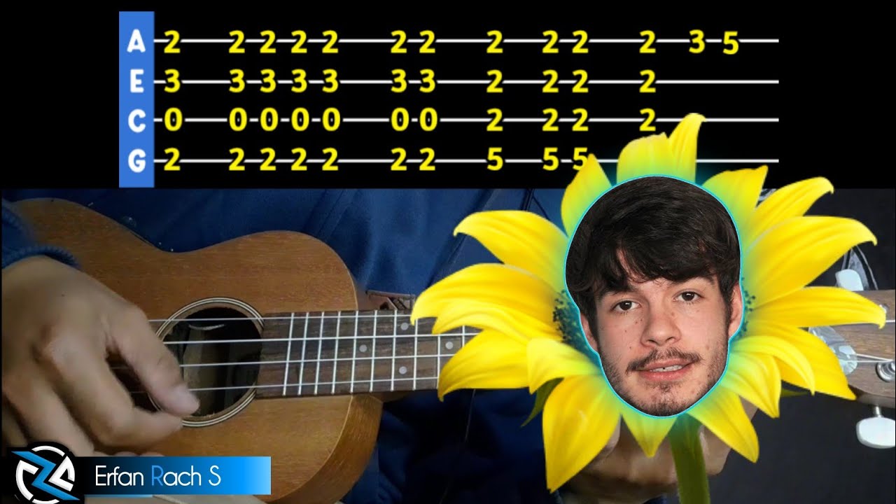 SUNFLOWER Rex Orange County Easy Ukulele Tutorial YouTube