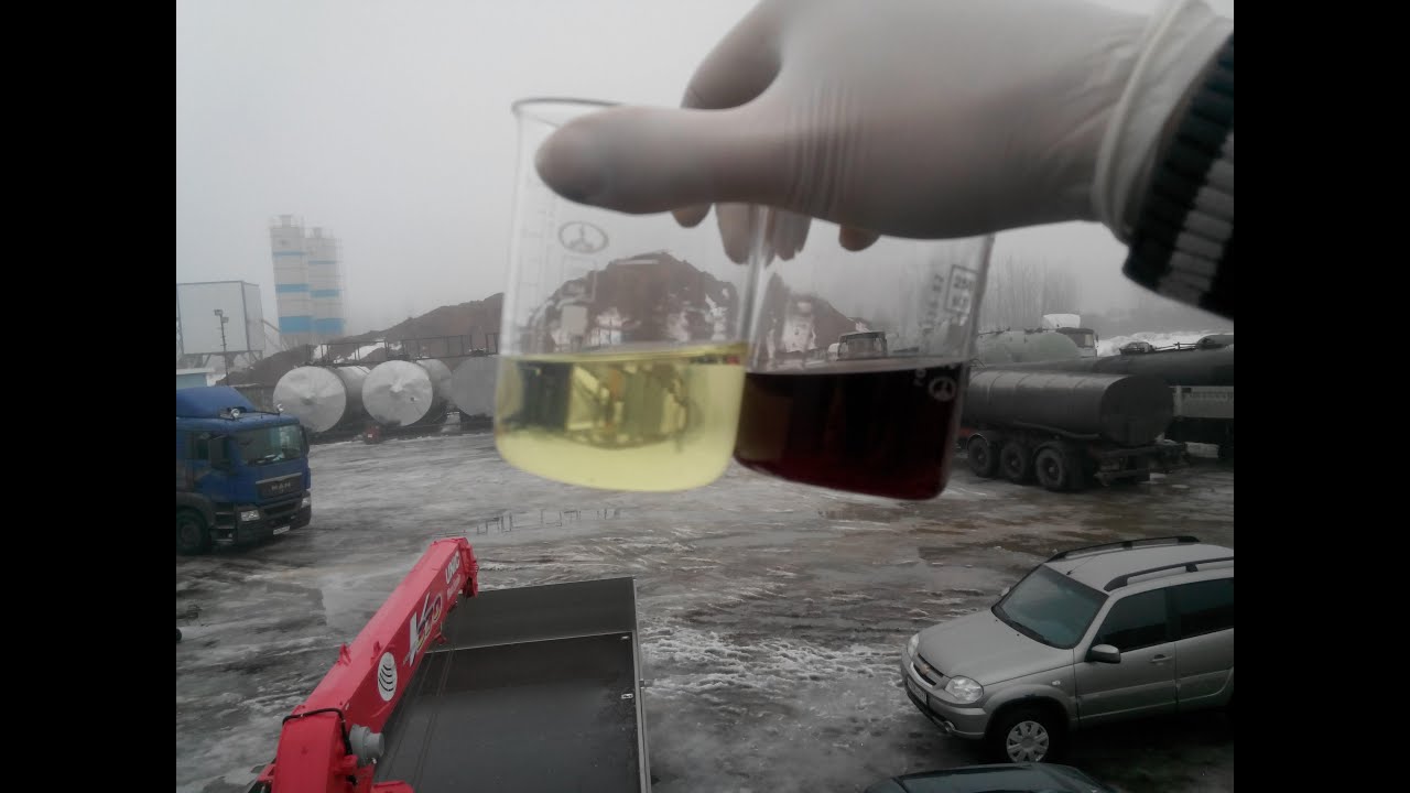 Регенерация/осветление отработанного  масла. Waste oil recycling.