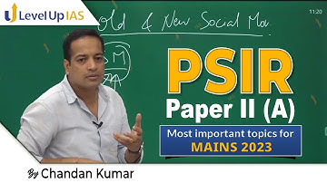 Social Movements | Political Sociology | Identity Politics | PSIR Crash Course 2023 by Chandan Kumar