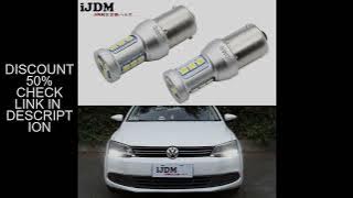 iJDM CANbus Error Free 1200 Lumens HID White 1156 7506 S25 LED Bulbs for Volkswagen MK6 Jetta Daytim