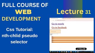 CSS Tutorial : Attribute & nth chlid pseudo selector | Web Development Lecture # 31