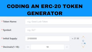 Coding a TOKEN GENERATOR DAPP