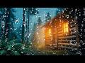 Plump Rain Cabin in Misty Woods ⛈️ Isolated Shelter Sleep (3 HOURS BLACK SCREEN)