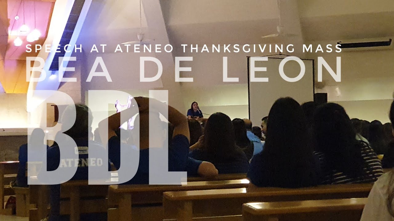 Bea De Leon Speech - Ateneo Thanksgiving Mass