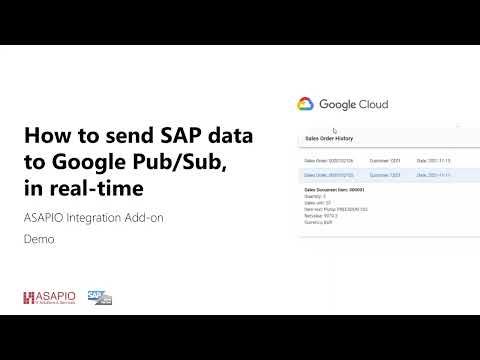 SAP Sales Order to Google Cloud PubSub