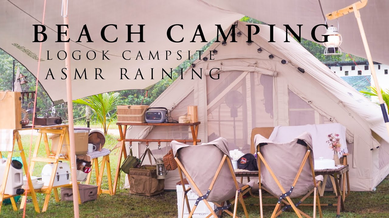 Vlog 14 | CAMPING with Sea View | ASMR Raining | Naturehike Air 6.3 | Logok Campsite