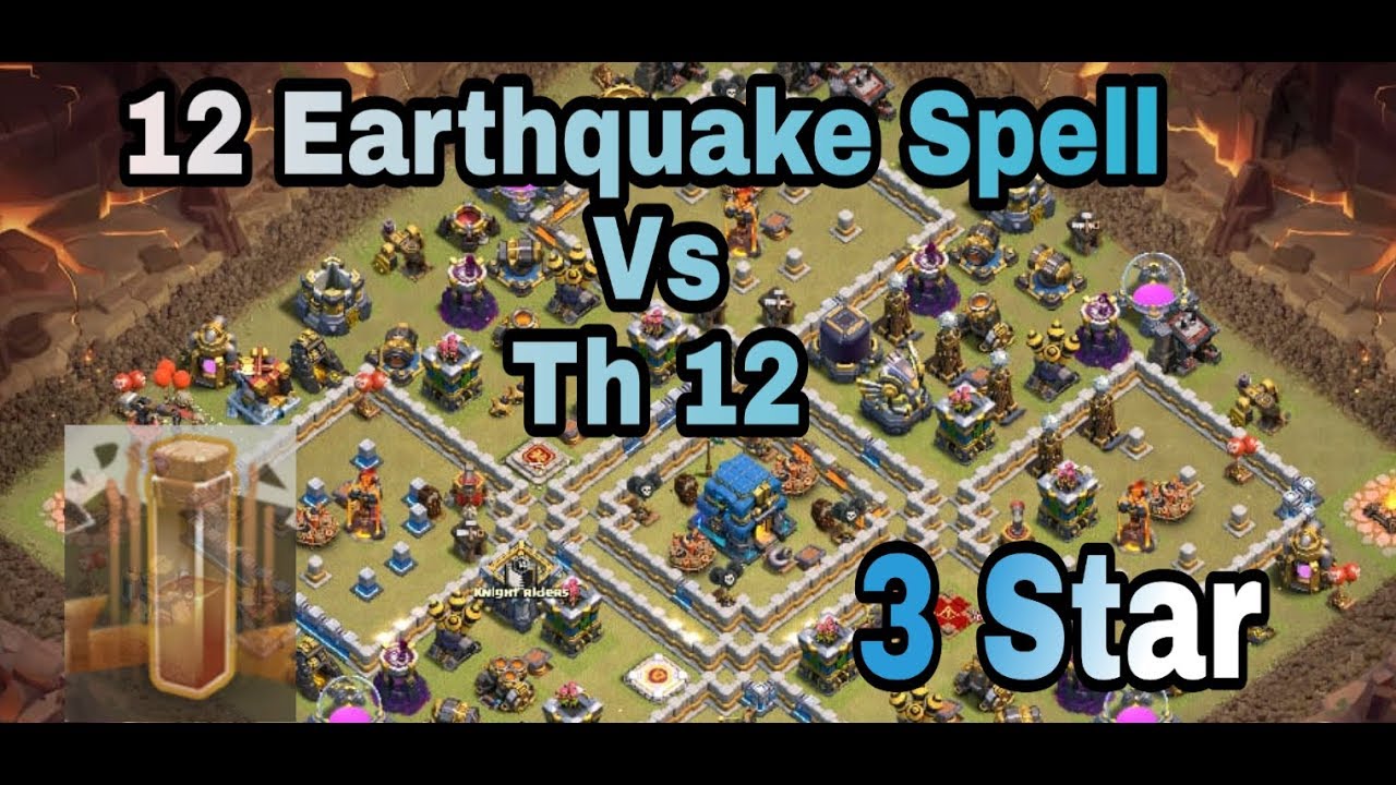 NEW AND BEST WAR STRATEGY 12 EQ SPELL WITH GOLEM AND WITCHES VS TH12 CLASH OF CLANS YouTube