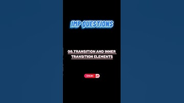 IMP questions of 08. Trasition & Inner transition elements #shots  #youtubeshorts #hsc #chemistry