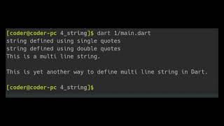 Multiline Strings in Dart Programming Language