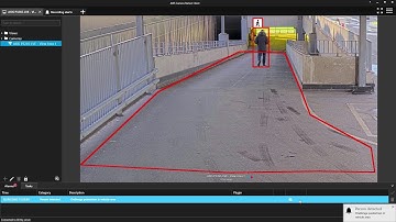 AXIS Camera Station - Creating an alarm when a human is detected in an area designated for vehicles