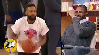 A Knicks fan hit a half-court shot, and all he got was $1K in scratch-off lotto tickets | The Jump